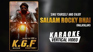 Salaam Rocky Bhai - Karaoke | KGF Malayalam Movie | Yash | Ravi Basrur | Prashanth Neel | Sudamsu
