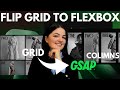 GSAP FLIP GRID CONTAINER TO FLEXBOX ON BUTTON CLICK - Elementor Wordpress Tutorial Flex Container