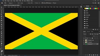 Flag of Jamaica design in Photoshop