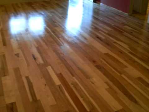 Natural Finish, 2nd coat, Machine buffed natural floor finish Natural Finish, 2nd coat, Machine buffed natural floor finish