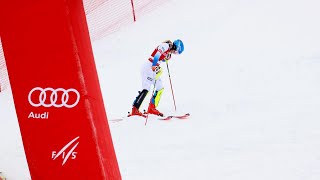Shiffrin straddles gate in rare slalom DNF, ending "master class" run at Kranjska Gora | NBC Sports