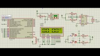 Fancy Digital Clock with thermometer using LCD display and PIC microcontroller