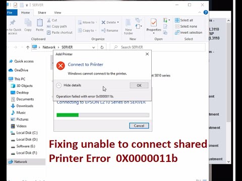 Unable to connect shared printer error 0x0000011b, SOLVED!