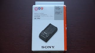 Sony BC-TRV Travel Battery Charger Unboxing