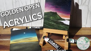 Golden OPEN Slow Drying Acrylics – First Try