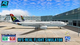 RFS - Real Flight Simulator- Johannesburg to São Paulo ||Full Flight|A330|SouthAfrican|FHD|RealRoute