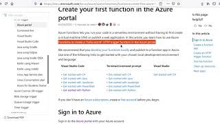 AZ 303/304 Function Apps - Create your first function in the Azure portal (Tutorial - HttpTrigger)