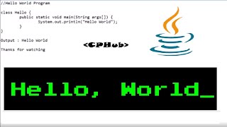 Java Hello World program with Notepad and CMD (Command Prompt) - Java Tutorial | CP Hub