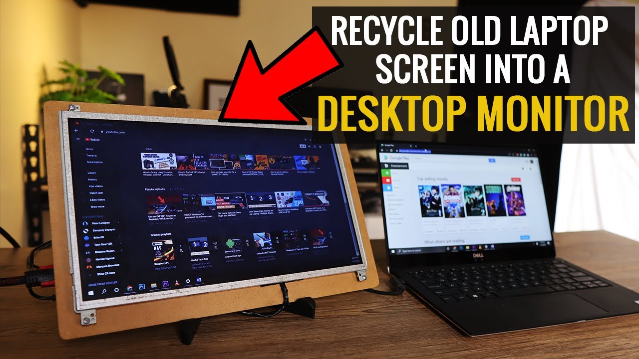 How To Turn Old Laptop Screen Into External Desktop Monitor - YouTube