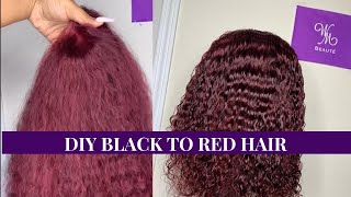 Dye Black Hair Red | Using Adore Crimson Hair Dye