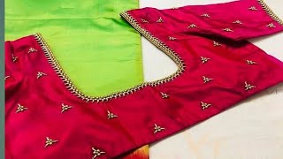 మీ బ్లౌస్ కి Butis తో maggam అవసరంలేకుండా15to20తో10minలో most designer blouse చేసుకునేందుకు