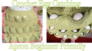 #crocheteggcatchingapron How To Crochet an Egg Catching Apron|Beginner Friendly|Easy Crochet Apron