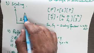 S 4.01 Geometric Transformations. Translation, Rotation, Scaling, Reflection, Shear