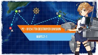 Kantai Collection : Phase 2 - B124 - Destroyer 7th Division - World 2-1 W/ Oboro \u0026 Ushio