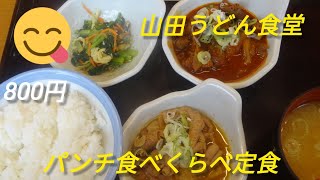 山田うどん食堂のパンチ食べくらべ定食を食べてみた