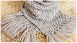 鹿の子編みのマフラーの編み方【棒針編み】 diy seed stitch scarf tutorial