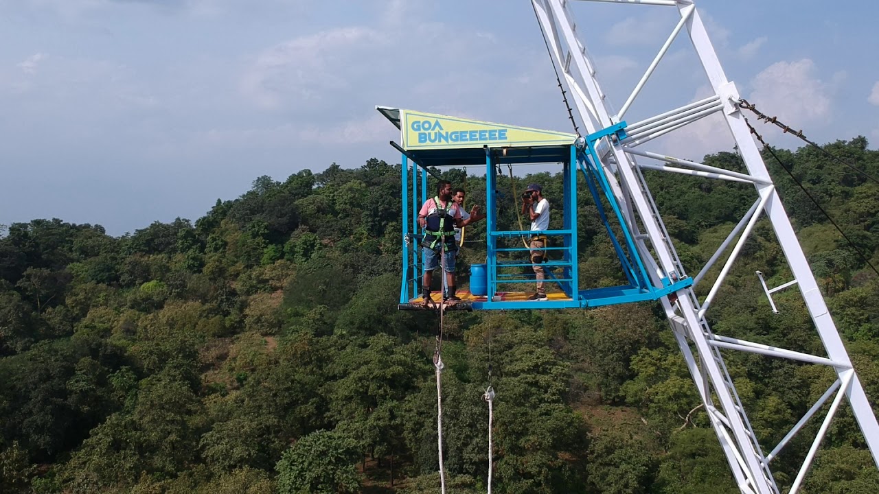 India's 2nd Highest Bungee Jump In Goa - YouTube