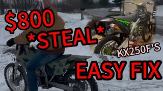 *STEAL* $800 KX250F EASY FIX RUNS AND RIPS