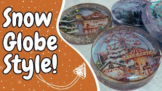 Let’s Make SNOW GLOBE Style RESIN COASTERS with LET’S RESIN! ☃️☃️☃️