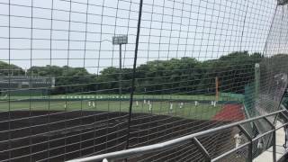 2017夏 奈良大会 橿原学院対奈良大附 奈良大附 試合前のキャッチボール