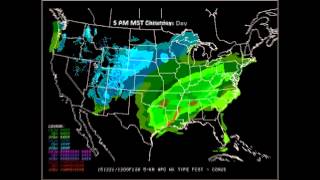 These NWS WPC maps show where rain and snow are forecast.