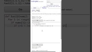 🧮 CodingBat – Python - List2 - 06 has22 #codingbat #programminglanguage #pythonprogramming
