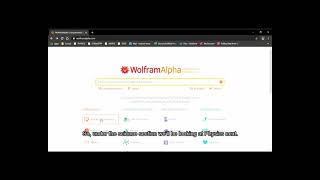 TUTORIAL USING Wolfram Alpha