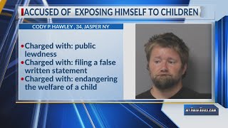 Sheriff: Jasper man arrested on public lewdness charge after allegedly exposing himself to children