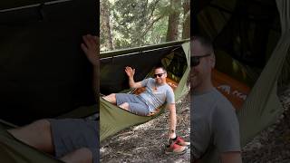 Whole new way to sleep outside 😴 #Camping #Hammock
