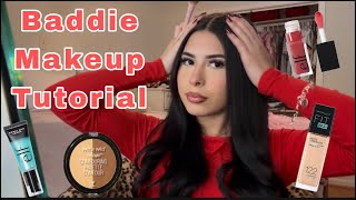 BADDIE MAKEUP TUTORIAL | using only drugstore products!!