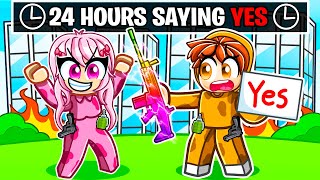 Saying YES to My CRUSH for 24 HOURS in Roblox Rivals..