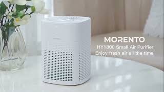 Air Purifiers for Bedroom, MORENTO Room Air Purifier HEPA Filter for Smoke, Allergies