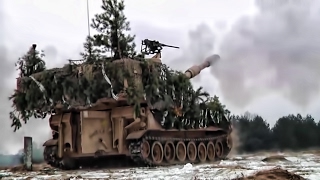 U.S. Army Paladin Howitzers Blast-Off In Poland