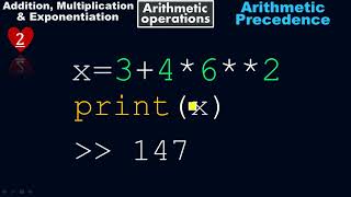Addition - Multiplication - Exponential Operators - Arithmetic Operation - Python by #Moein