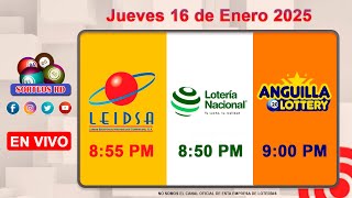 Lotería Nacional LEIDSA y Anguilla Lottery en Vivo 📺 | Jueves 16 de Enero 2025/ 8:55 P.M