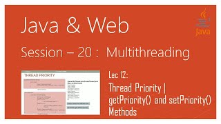 Multithreading in Java | #12 | Thread Priority | getPriority() and setPriority() Methods