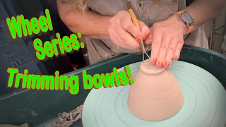 Wheel Throwing Series: Trimming Bowls on The Potter's Wheel!