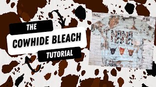 Cowhide Bleaching #bleaching #sandyscustmocreations #cowhide