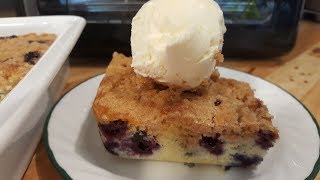 Blueberry Buckle -100 Year Old Recipe - AIR OVEN Review -The Hillbilly Kitchen