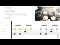 How to play Yellow On Drums 🎵 Trinity Rock & Pop Initial