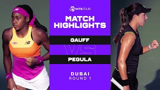 Coco Gauff vs. Jessica Pegula | 2022 Dubai Round 1 | WTA Match Highlights