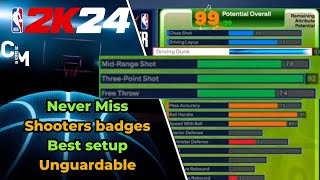 NBA 2K24 How to stack Shooting Badges