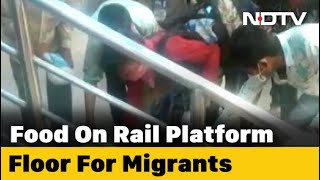 Video Shows Migrants Grabbing Food, Water Packets Tossed On Bihar Rail Station Floor