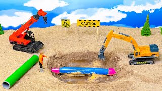 DIY Tractor Making Mini Concrete Bridge | How to Build a Water Pipeline Using a DIY Mini Tractor