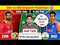 ZIM vs IND Dream11 Prediction, IND vs ZIM Dream11 Prediction, ZIM vs IND 3'rd T20 Match Dream11 Team