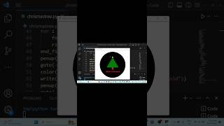 Christmas tree | Python turtle | graphics | #coding #shortfeed #python3 #shorts #short