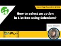 How to select an option in List Box using Selenium (Selenium Interview Question #524)
