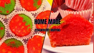 Here is the secret for Home made strawberry muffins ☑️💯👌😋🍓💗!!!