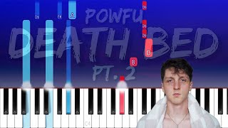 Powfu - death bed pt. 2 (Piano Tutorial)