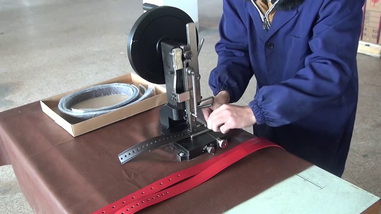 Hand Operated Hole Punching Machine For Leather Belt And Strap - YouTube